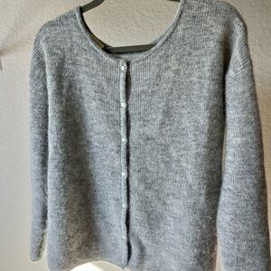 Sezane Gray Women's Cardigan Sweater